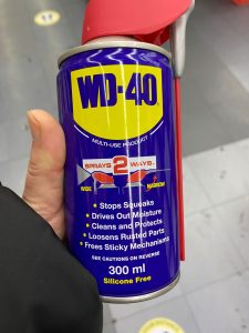 A can of lubricant WD40
