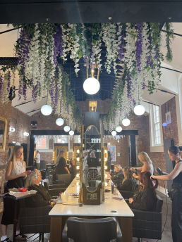 Atelier Hair showing all the hairdressers at work and the space